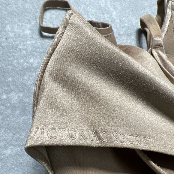 Victoria Secret Push Up Bra Size 32C Beige Support Adjustable Comfort - Picture 4 of 8